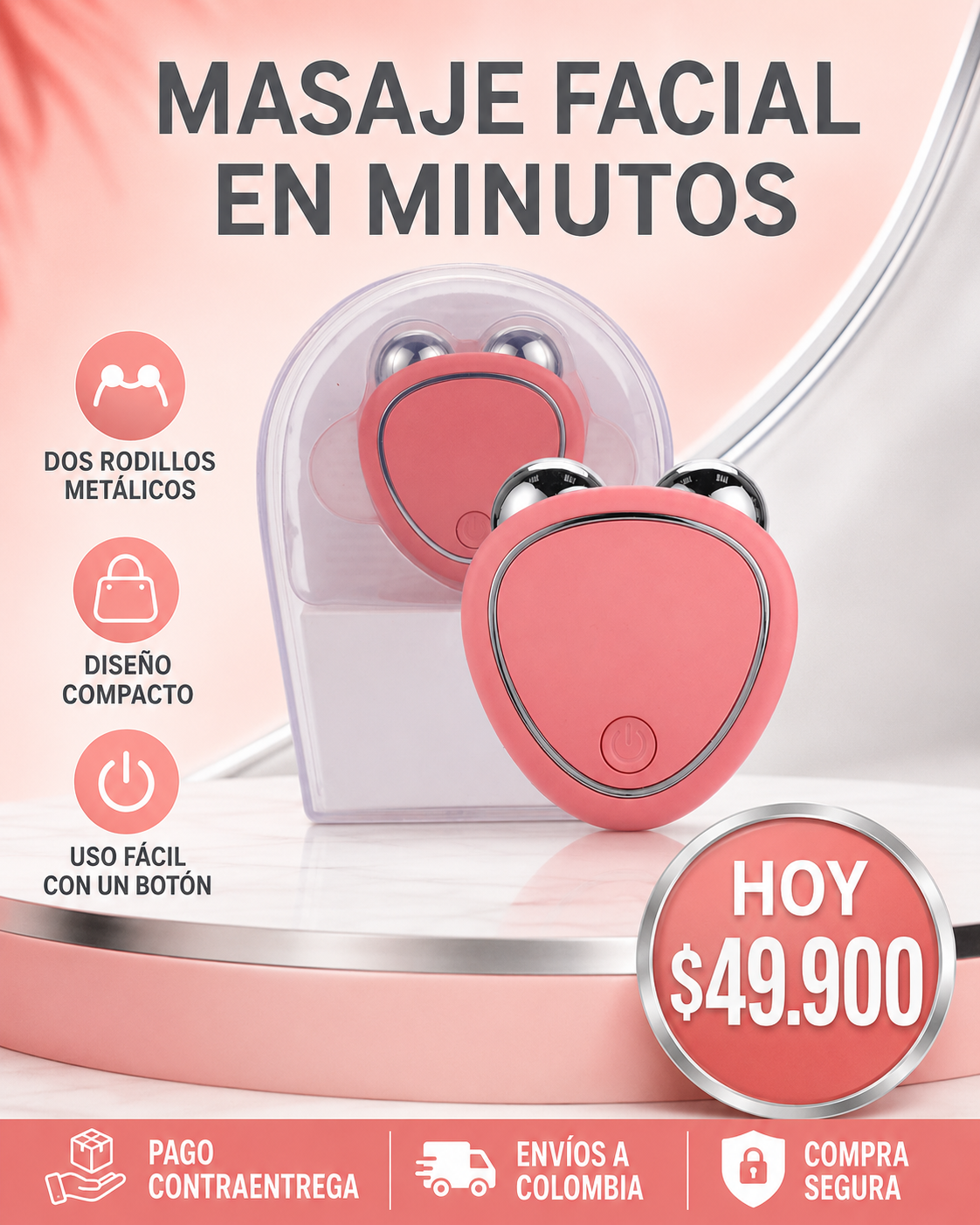 Masajeador Facial Eléctrico PD29
