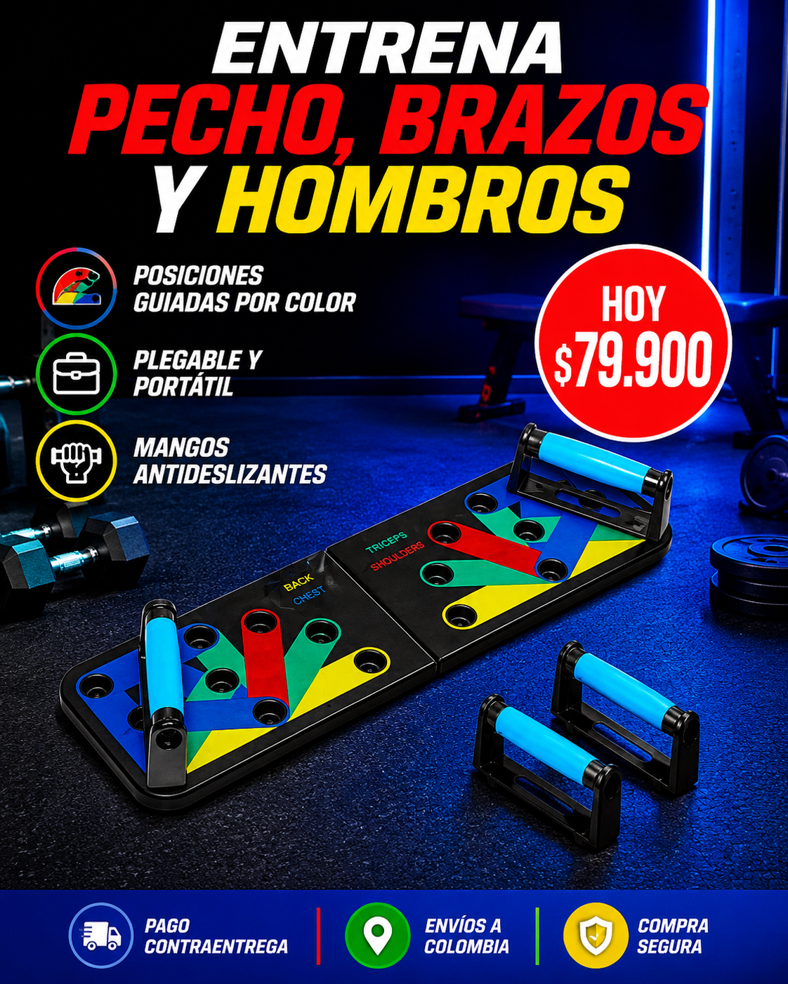 Tabla Push Up Plegable para Flexiones